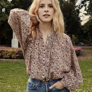 Doen Jane blouse in blush mini earl floral